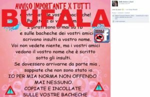 BUFALA – Gli hacker entrano nei profili a loro piacimento Bufale sulla sicurezza e la privacy di Facebook