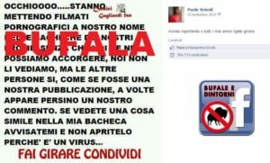 BUFALA – Hacker postano filmati pornografici a nome degli utenti Bufale sulla sicurezza e la privacy di Facebook