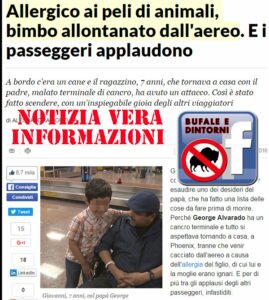 VERO – Allergico al cane, sbarcato dall’aereo. Altre bufale - Curiosità