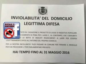 Notizia Vera-PROPOSTA DI LEGGE DI INIZIATIVA POPOLARE LEGITTIMA DIFESA Bufale