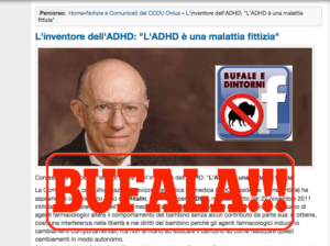 BUFALA-ADHD è una malattia fittizia? No! Bufale Farmaceutiche