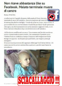 Il FattoQuotidaino, tra immoralità e sciacallaggio mediatico. Bufale su bambini