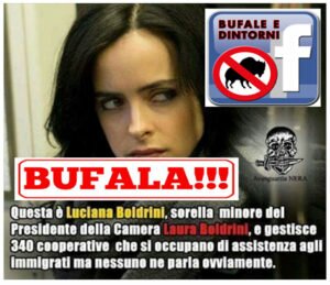 BUFALA – La sorella di L. Boldrini gestisce 340 cooperative di assistenza agli immigrati. Bufale