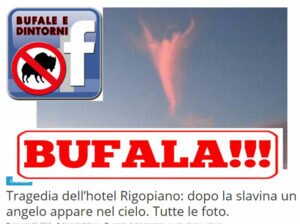 BUFALA – Hotel Rigopiano: dopo la slavina un angelo appare nel cielo. Altre bufale - Curiosità