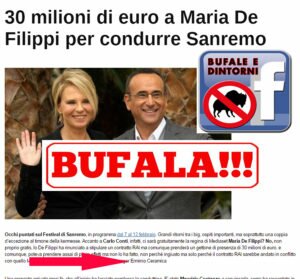 BUFALA – 30 Milioni di Euro a maria De Filippi … Altre bufale - Curiosità