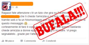 BUFALA – profilo chiede amicizia per modificare foto e ricattare. Bufale