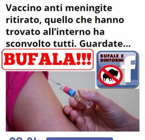 DISINFORMAZIONE – Vaccino anti meningite ritirato Disinformazione