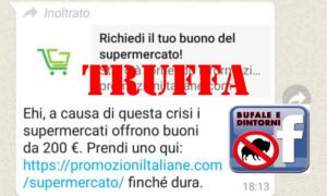 TRUFFA – buono spesa di 200 euro per i supermercati. Altre bufale - Curiosità