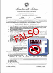 AUTOCERTIFICAZIONE FALSA – Attenzione ai moduli. Altre bufale - Curiosità