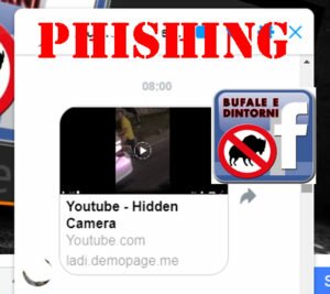 Phishing – Video Youtube su Messenger. In evidenza